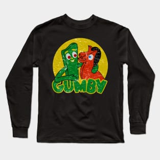 90s Distressed Gumby Long Sleeve T-Shirt